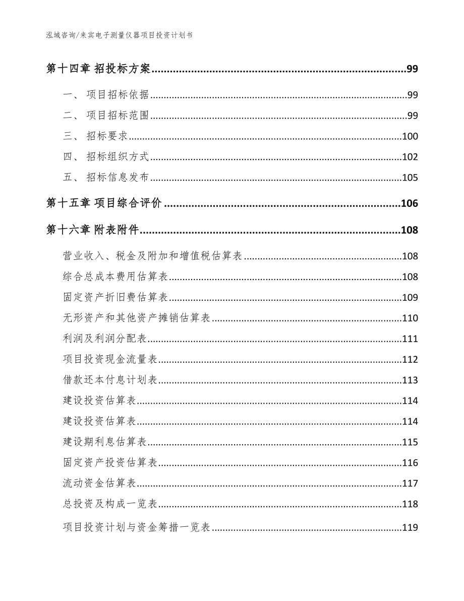 来宾电子测量仪器项目投资计划书【模板范文】_第5页