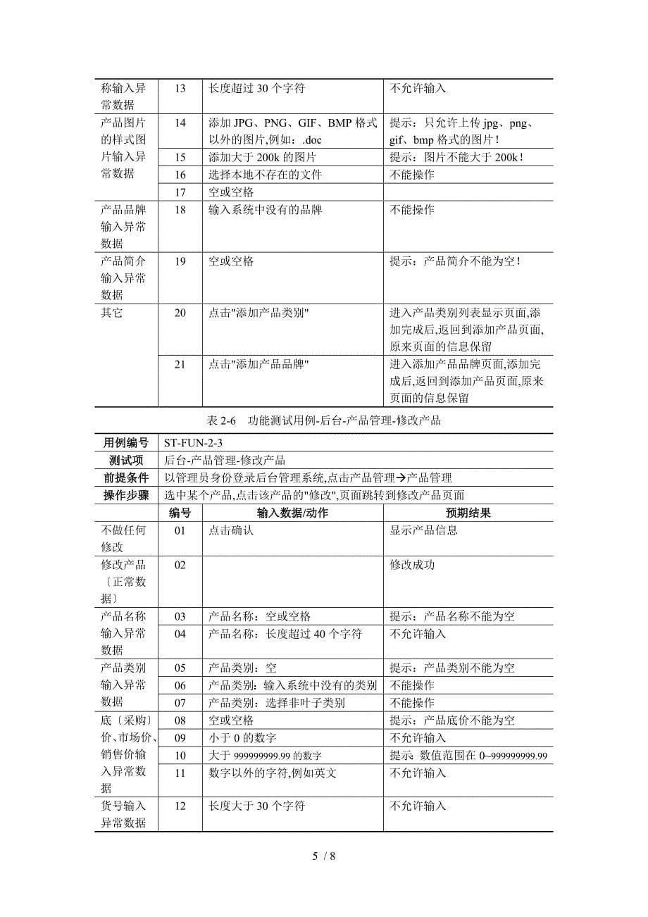 实验1--利用黑盒测试技术设计测试用例_第5页