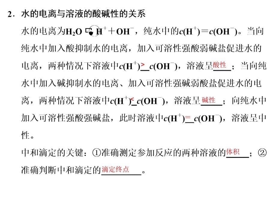 创新的设计高考化学二轮专题复习课件上篇专题7 解质溶液_第5页