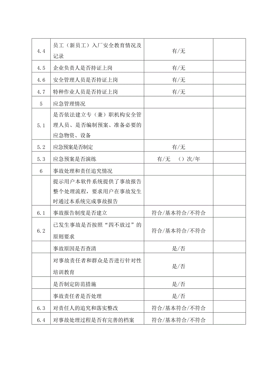 企业安全生产隐患自查自改排查表_第4页