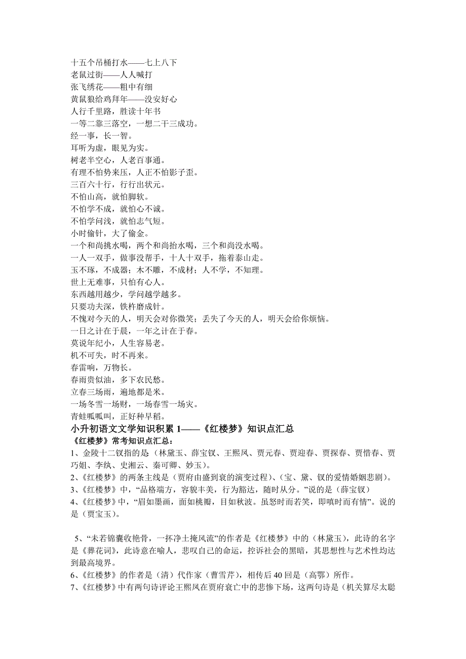 小升初语文知识积累_第3页