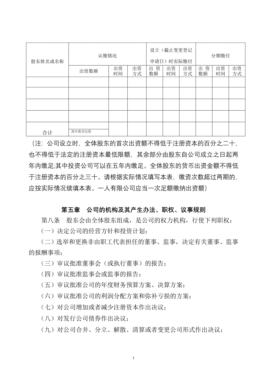 有限责任公司章程_第2页