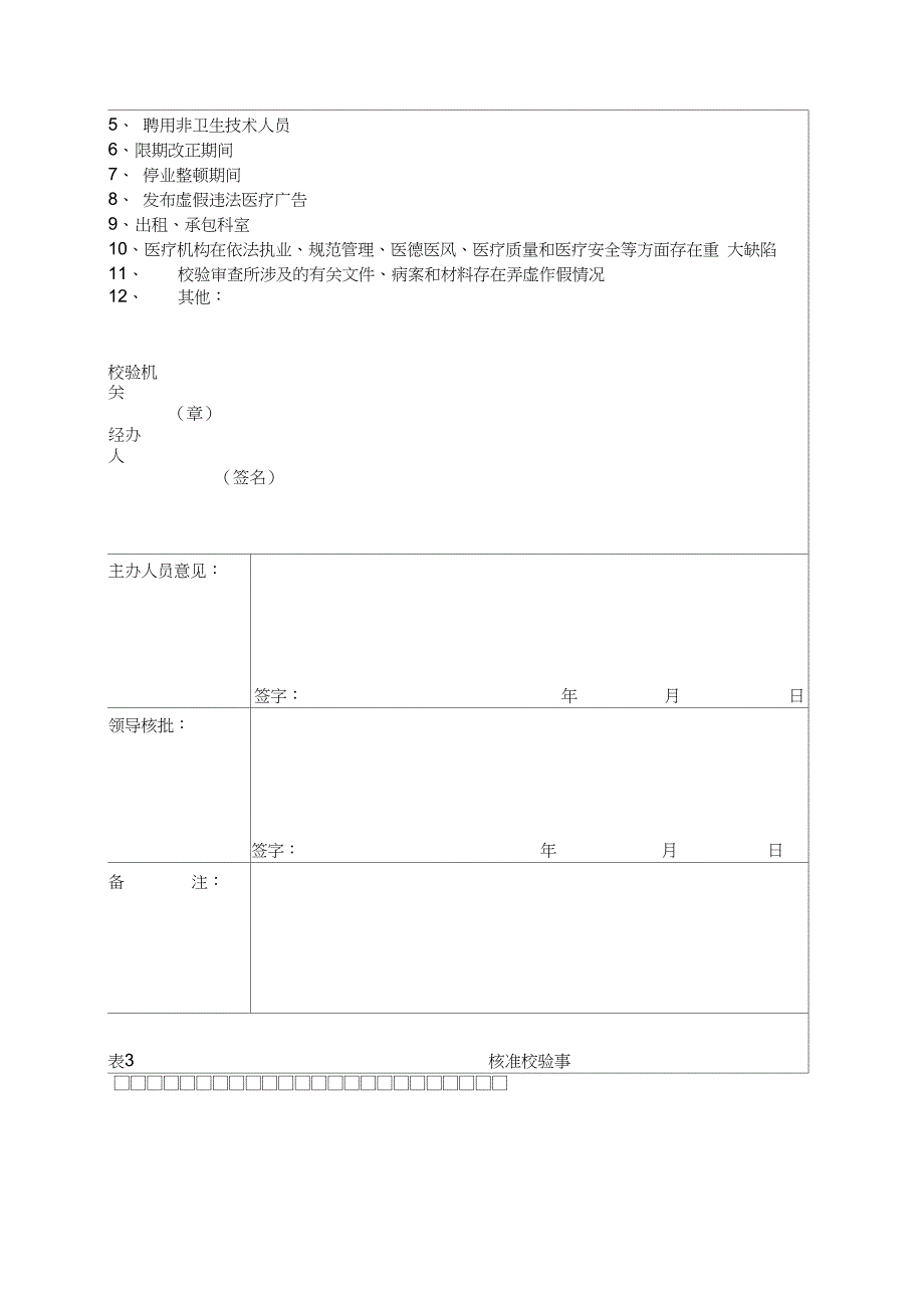医疗机构校验申请书(个体诊所)_第3页