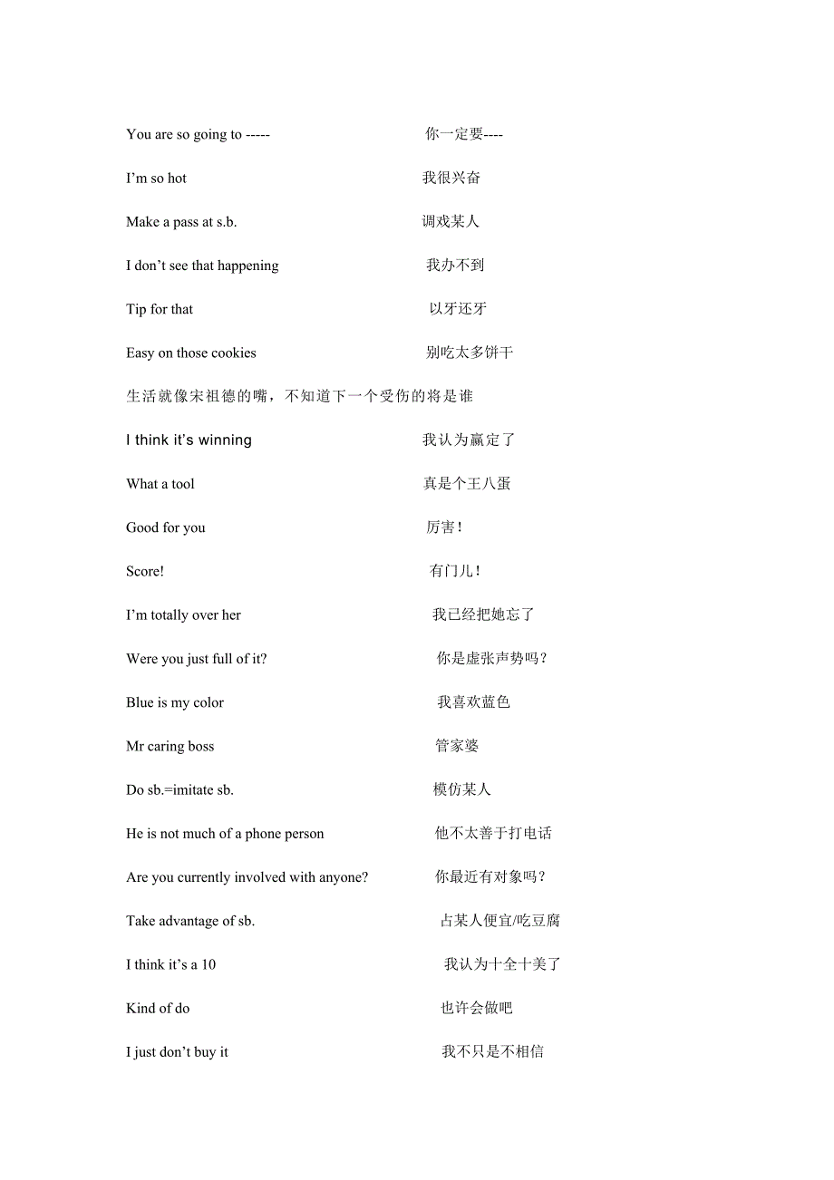 slang---英语美语,谚语,俚语,说项收集在此分享支持啊绝对正版.doc_第1页