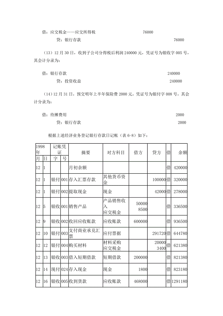 登记银行存款日记账例子_第3页