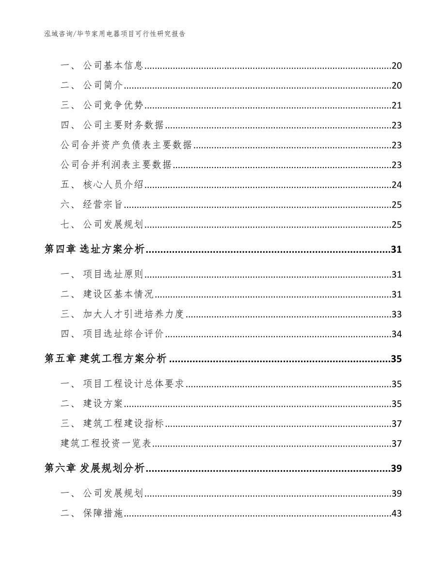 毕节家用电器项目可行性研究报告【参考范文】_第3页