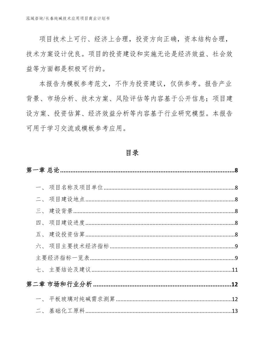 长春纯碱技术应用项目商业计划书_第3页