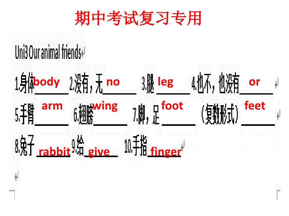 词汇、短语期中考试复习专用5A1-4_第5页