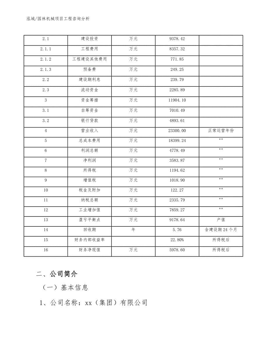 园林机械项目工程咨询分析_第5页