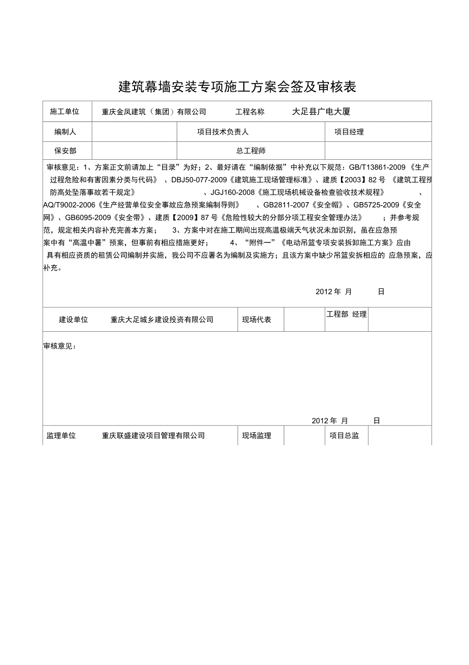 玻璃幕墙安装安全专项施工方案_第2页