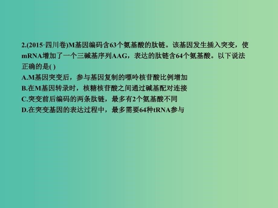 高三生物二轮复习 专题精讲四 遗传、变异与进化 第3讲 生物的变异、育种和进化课件.ppt_第5页