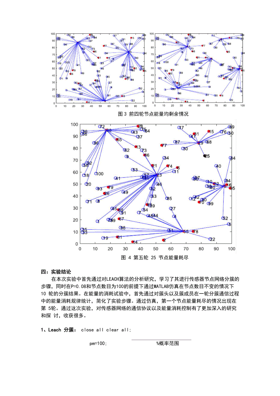 LEACH分簇算法实现和能量控制算法实现_第4页