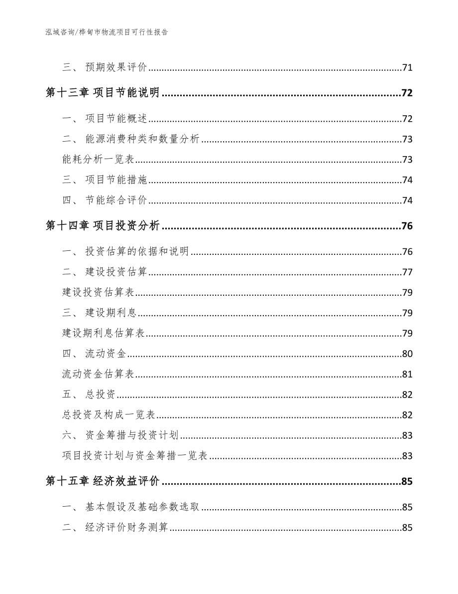 桦甸市物流项目可行性报告_第5页