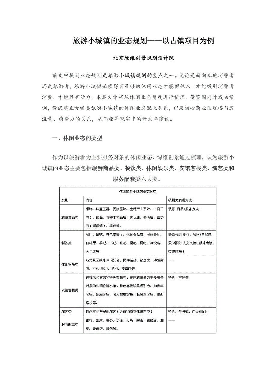 旅游小城镇的业态规划-以古镇项目为例_第2页