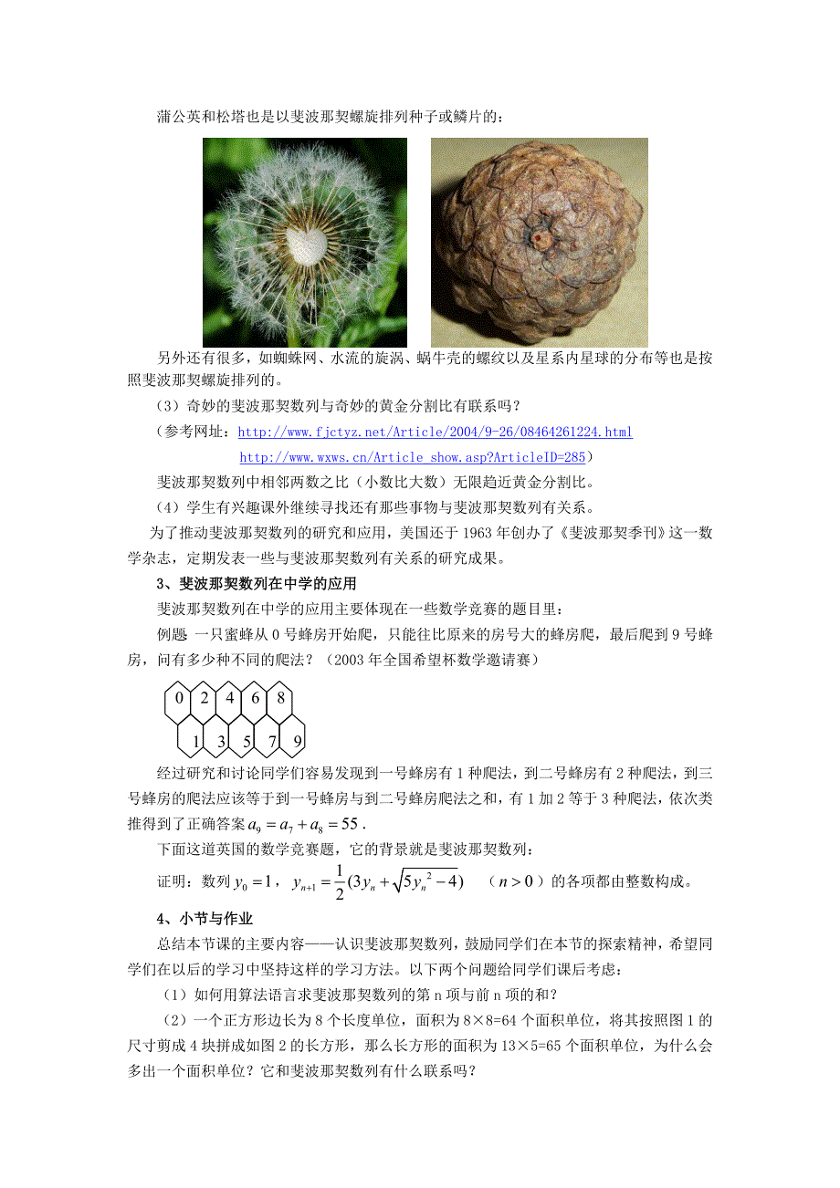 斐波那契数列教学设计_第4页