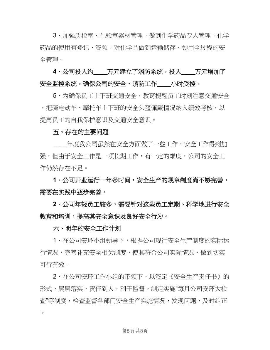 公司安全生产工作计划标准样本（四篇）.doc_第5页