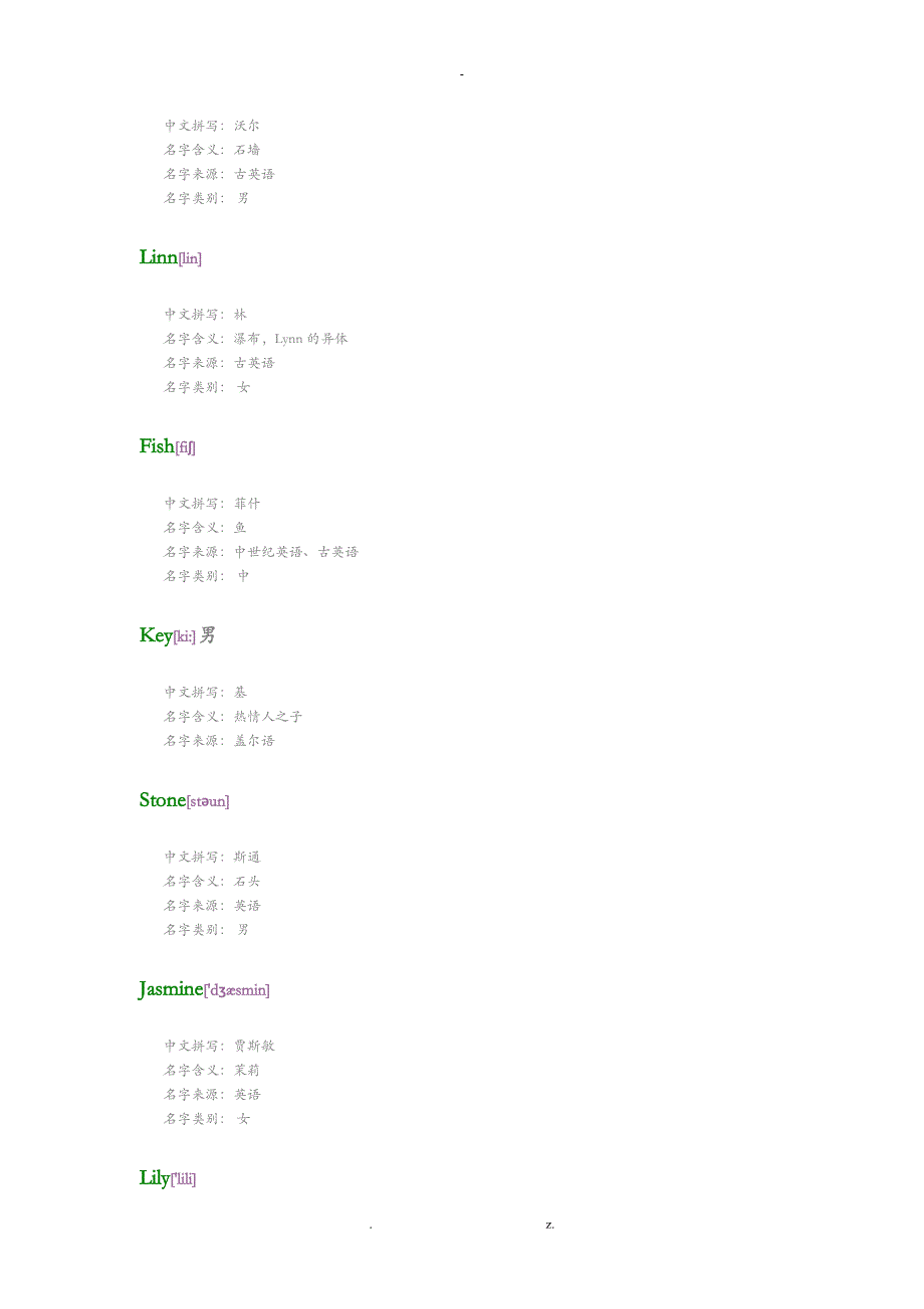 简单实用的英文名字_第3页