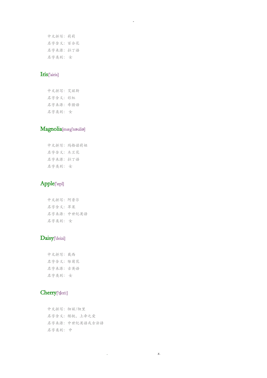 简单实用的英文名字_第4页