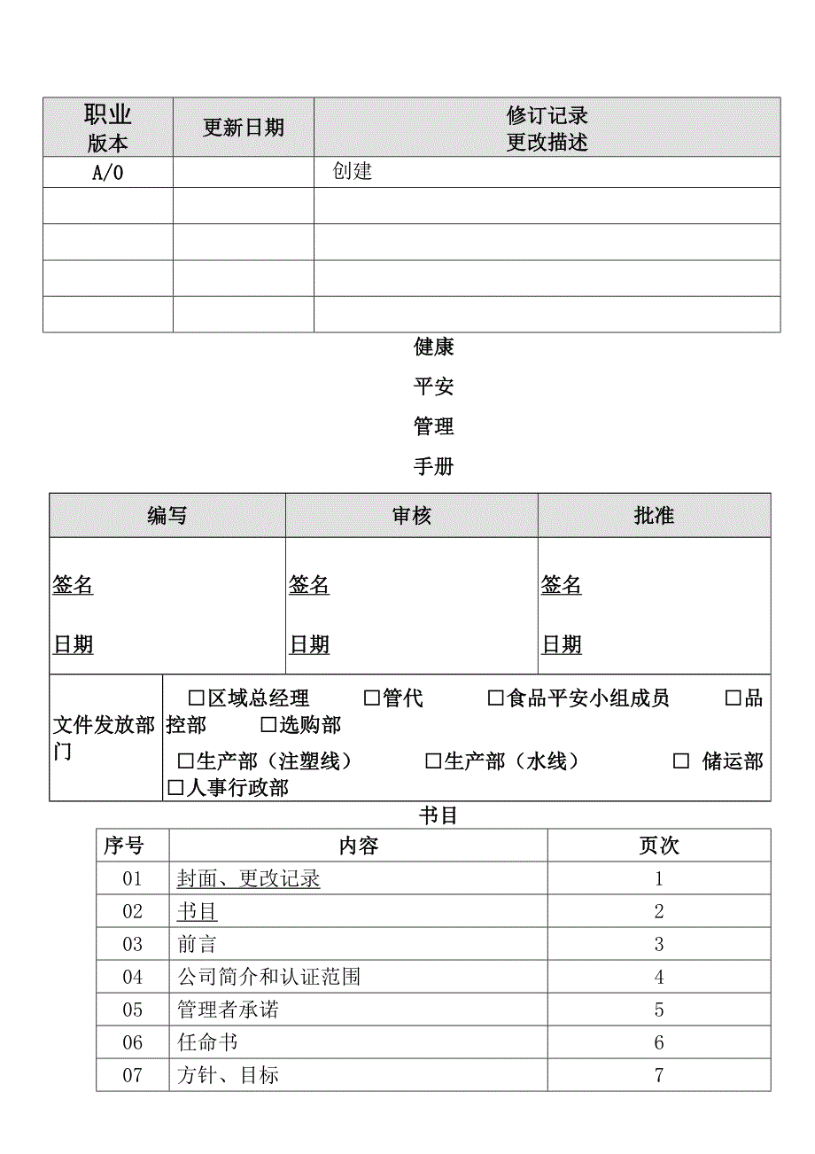 职业健康安全管理手册_第1页