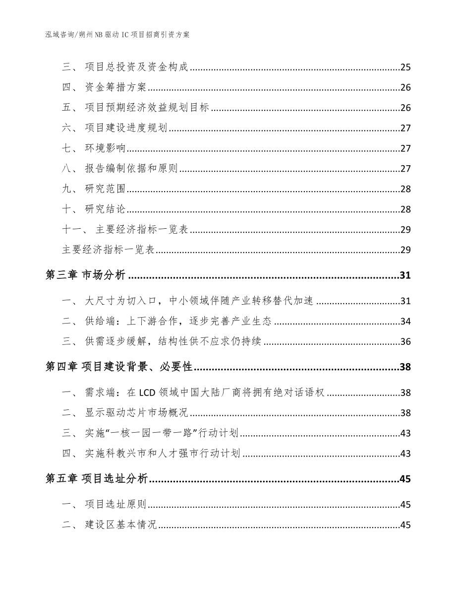 朔州NB驱动IC项目招商引资方案_范文模板_第4页