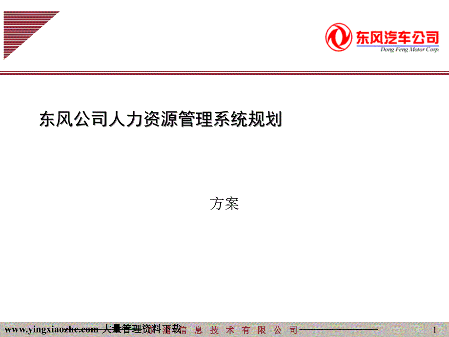 集团公司企业汇报-人力资源管理系统规划_第1页