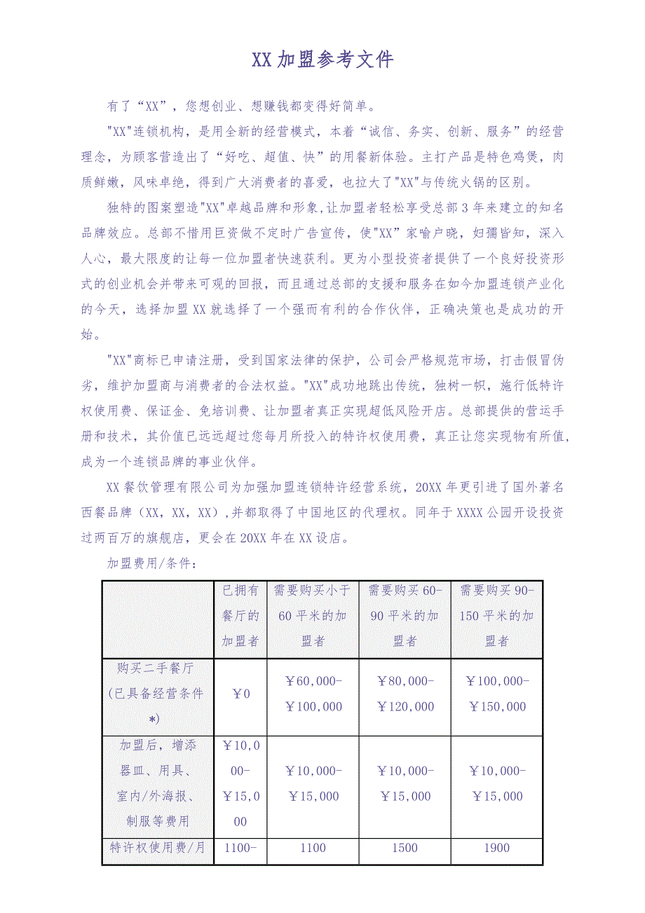 鸡公煲加盟参考文件（天选打工人）.docx_第1页