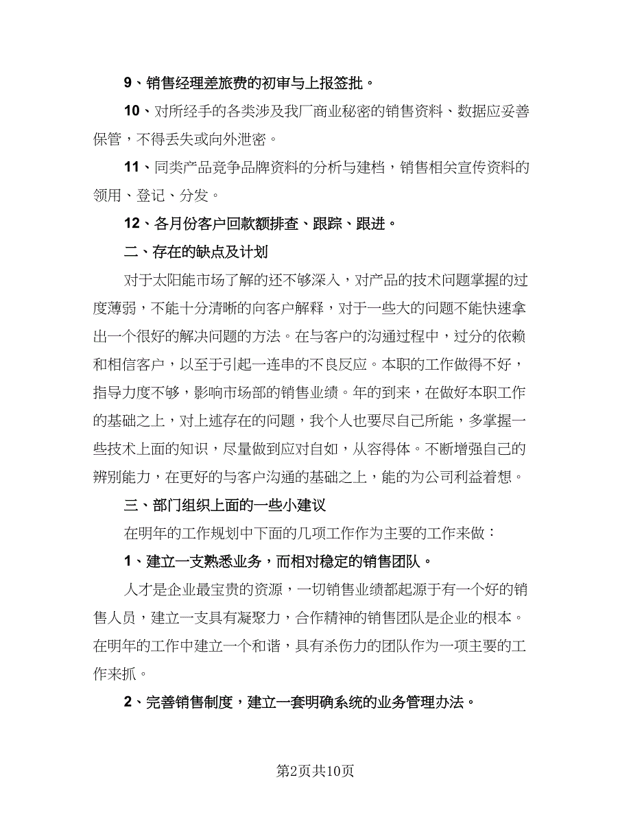 营销个人工作总结格式版（四篇）.doc_第2页