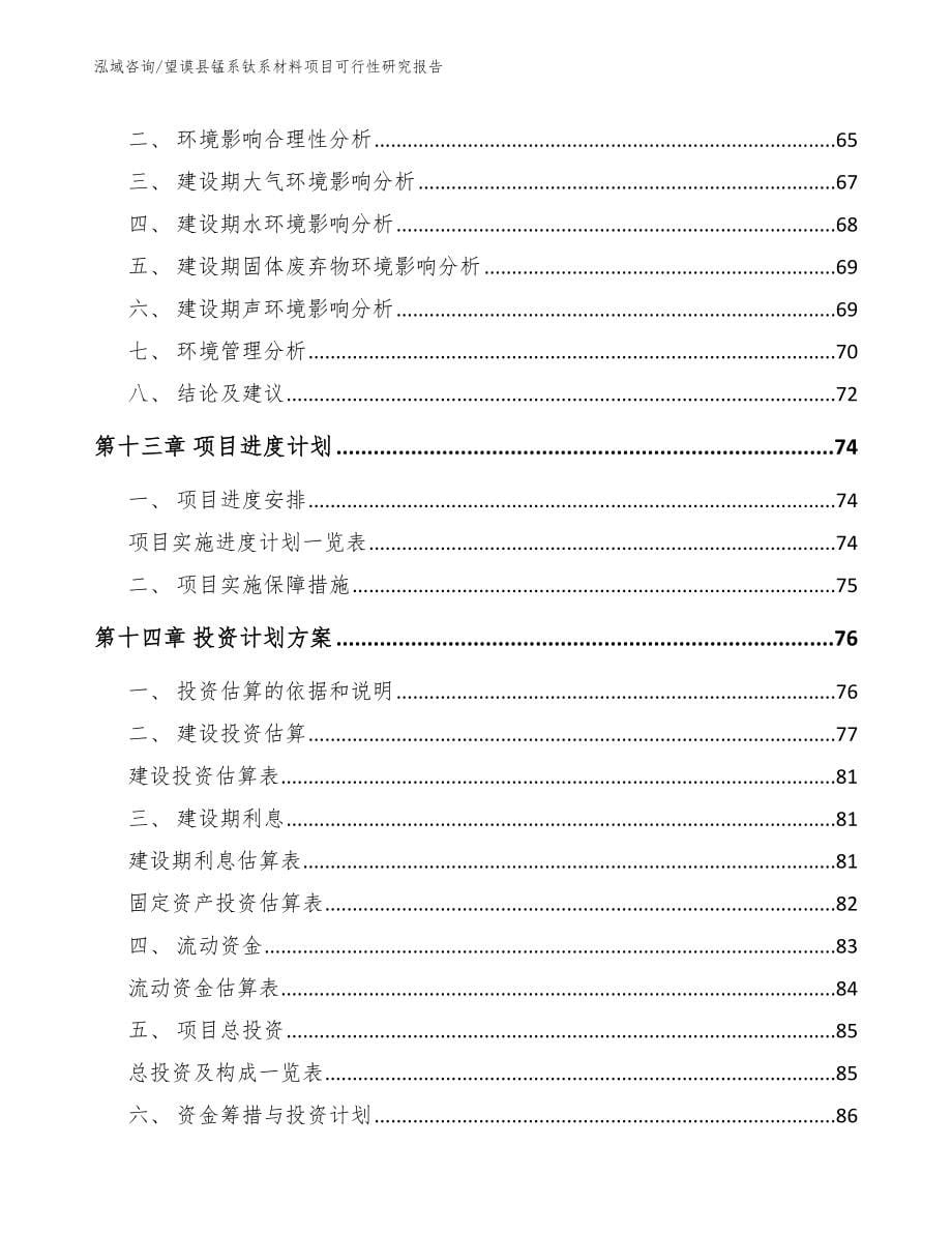 望谟县锰系钛系材料项目可行性研究报告【参考模板】_第5页