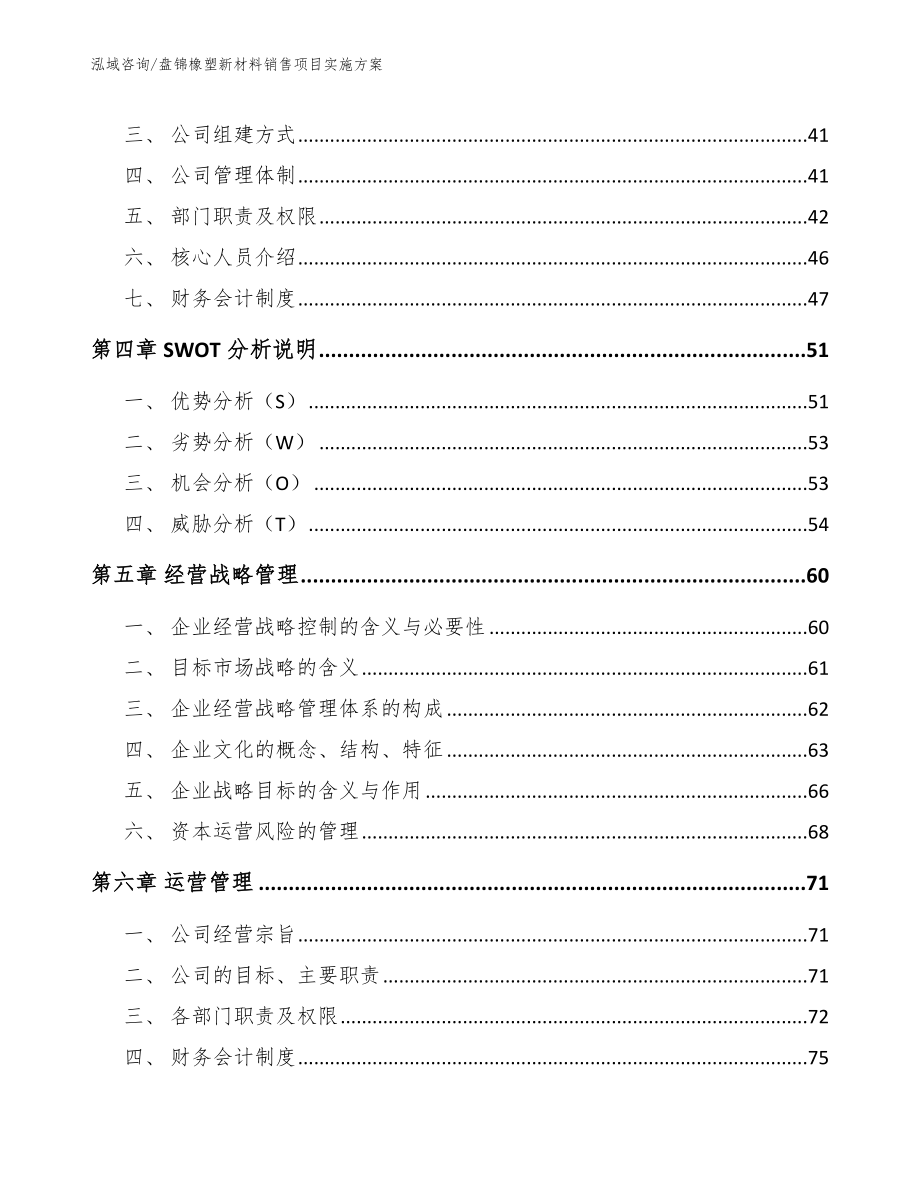 盘锦橡塑新材料销售项目实施方案（模板参考）_第2页