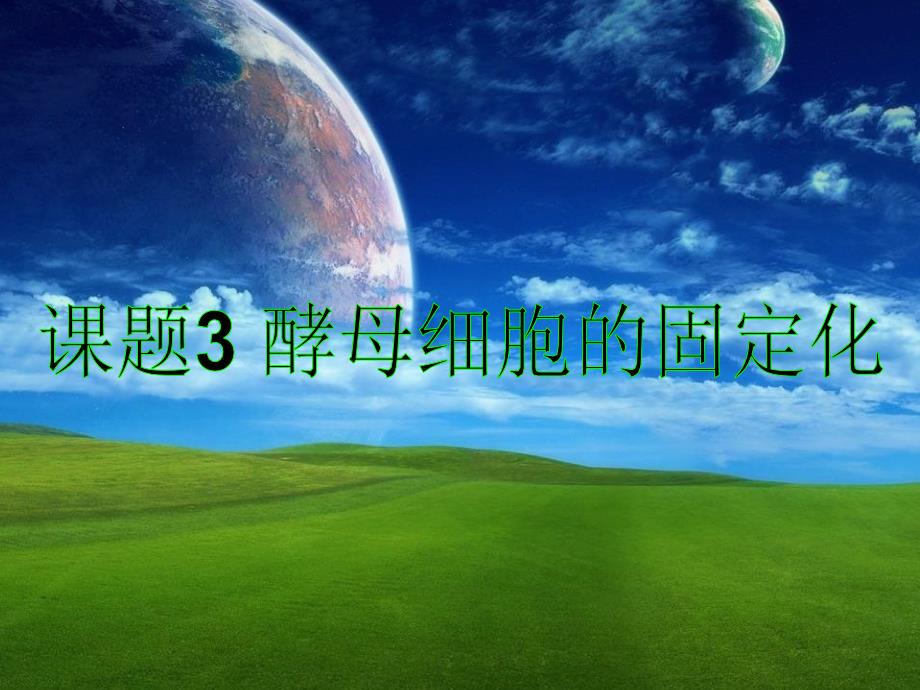 人教版教学课件内蒙古海拉尔三中高中生物选修一酵母细胞的固定化课件_第1页