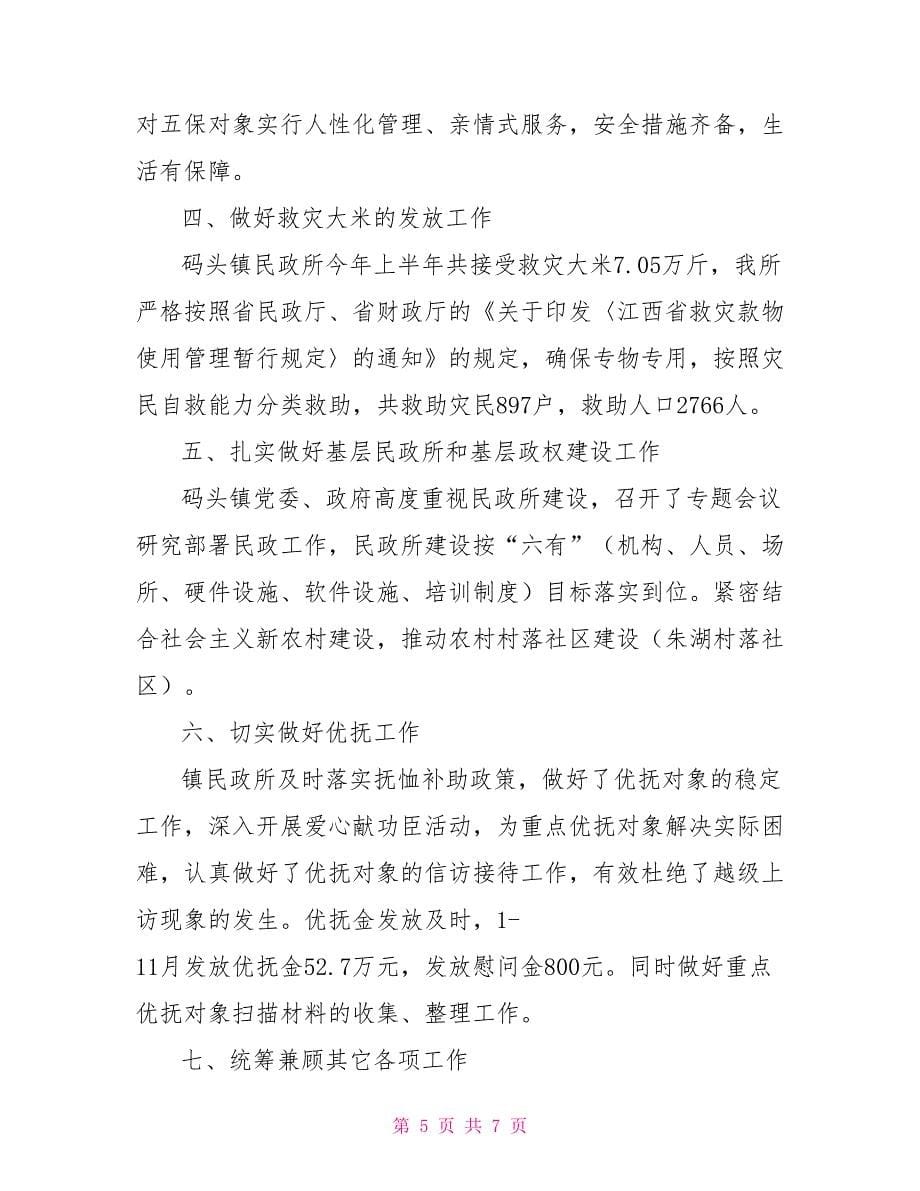 民政所工作总结范文_第5页