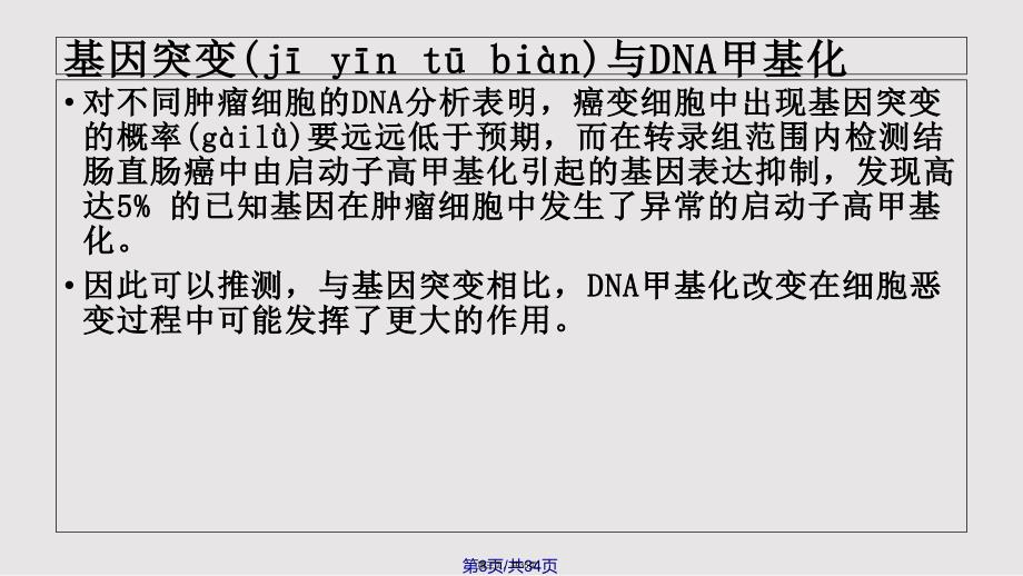 DNA甲基化与癌症实用教案_第3页