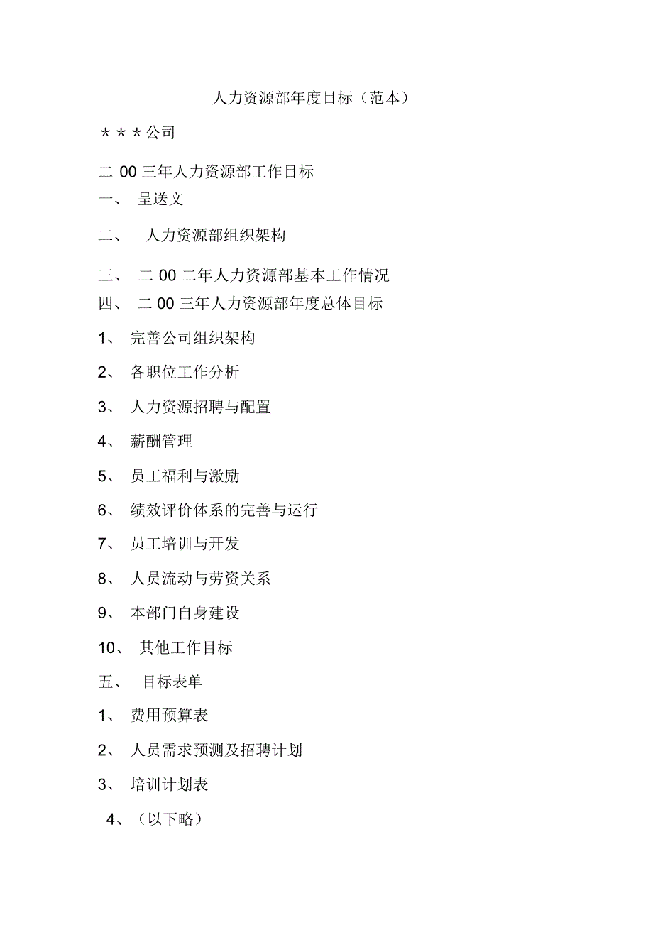 人力资源部年度目标管理(33页)_第1页