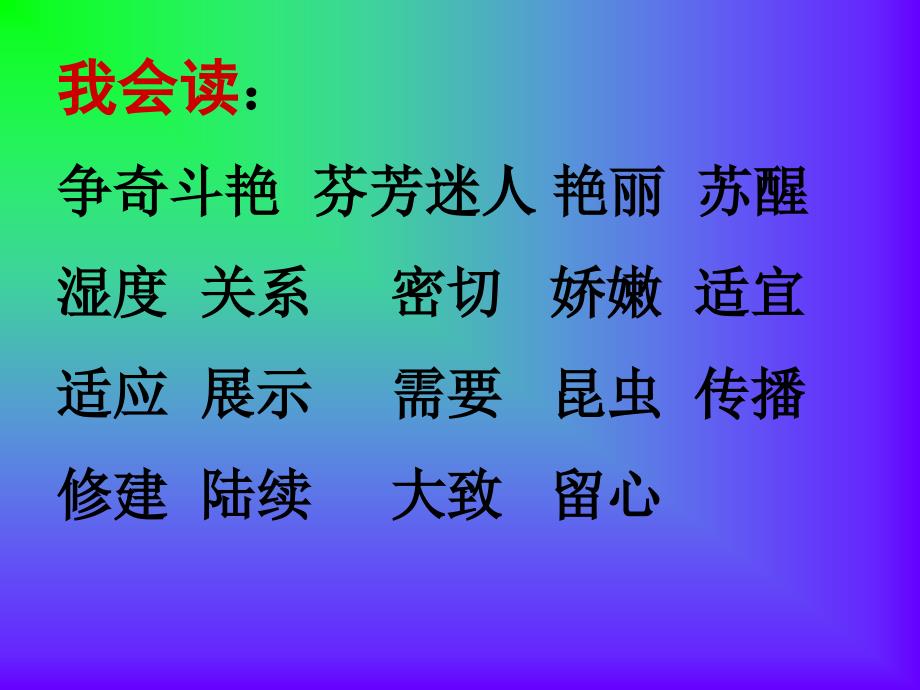 义务教育课程标准实验教科书三年级上册 花钟 教学课件语文_第2页