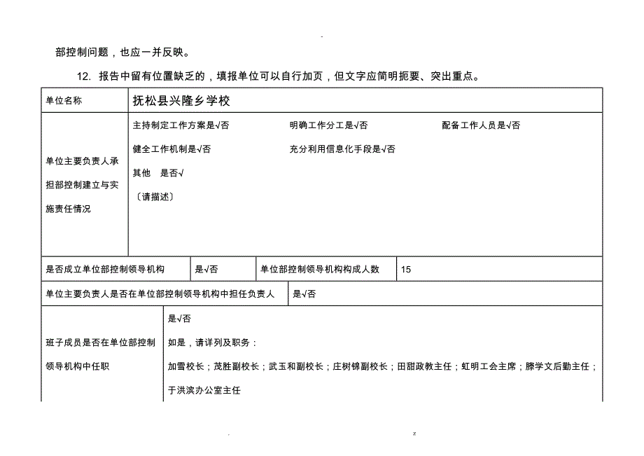 兴隆学校行政事业单位内部控制报告_第3页