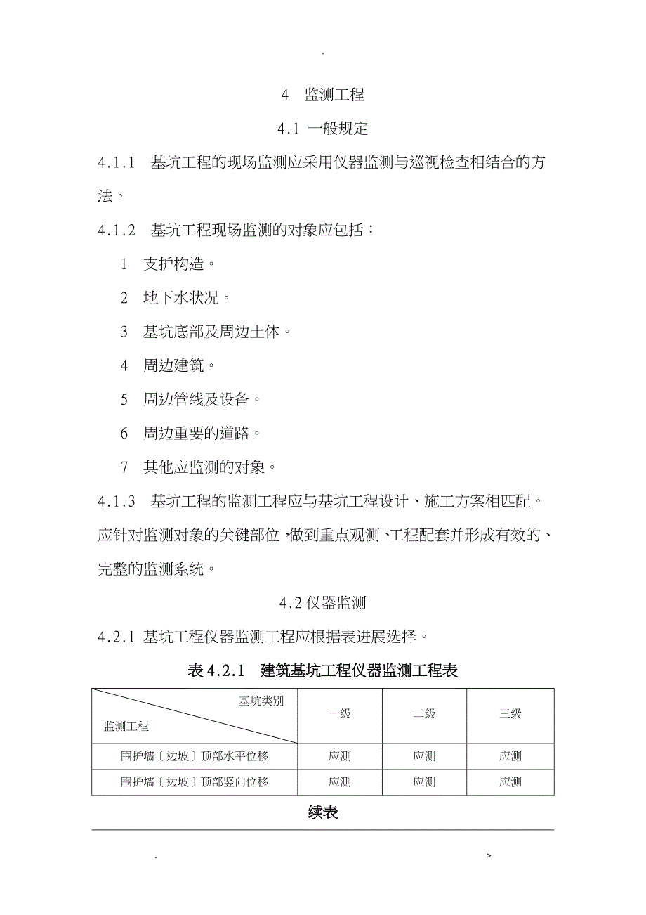 建筑基坑工程监测技术规范_第1页