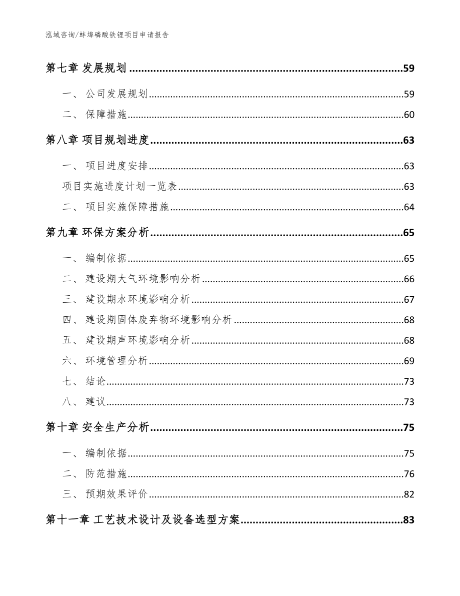 蚌埠磷酸铁锂项目申请报告【模板参考】_第3页