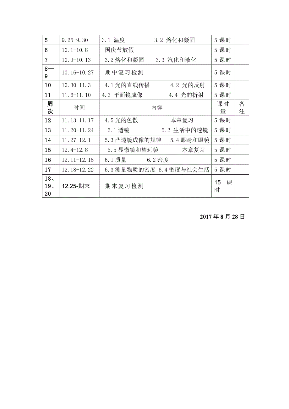 八年级物理上册教学计划.doc_第4页