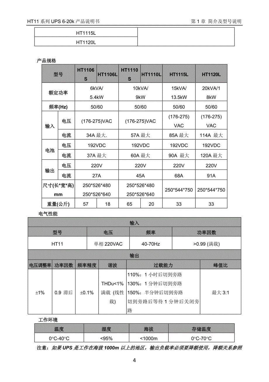 HT11系列UPS_6-20K用户手册_V2.0.doc_第5页