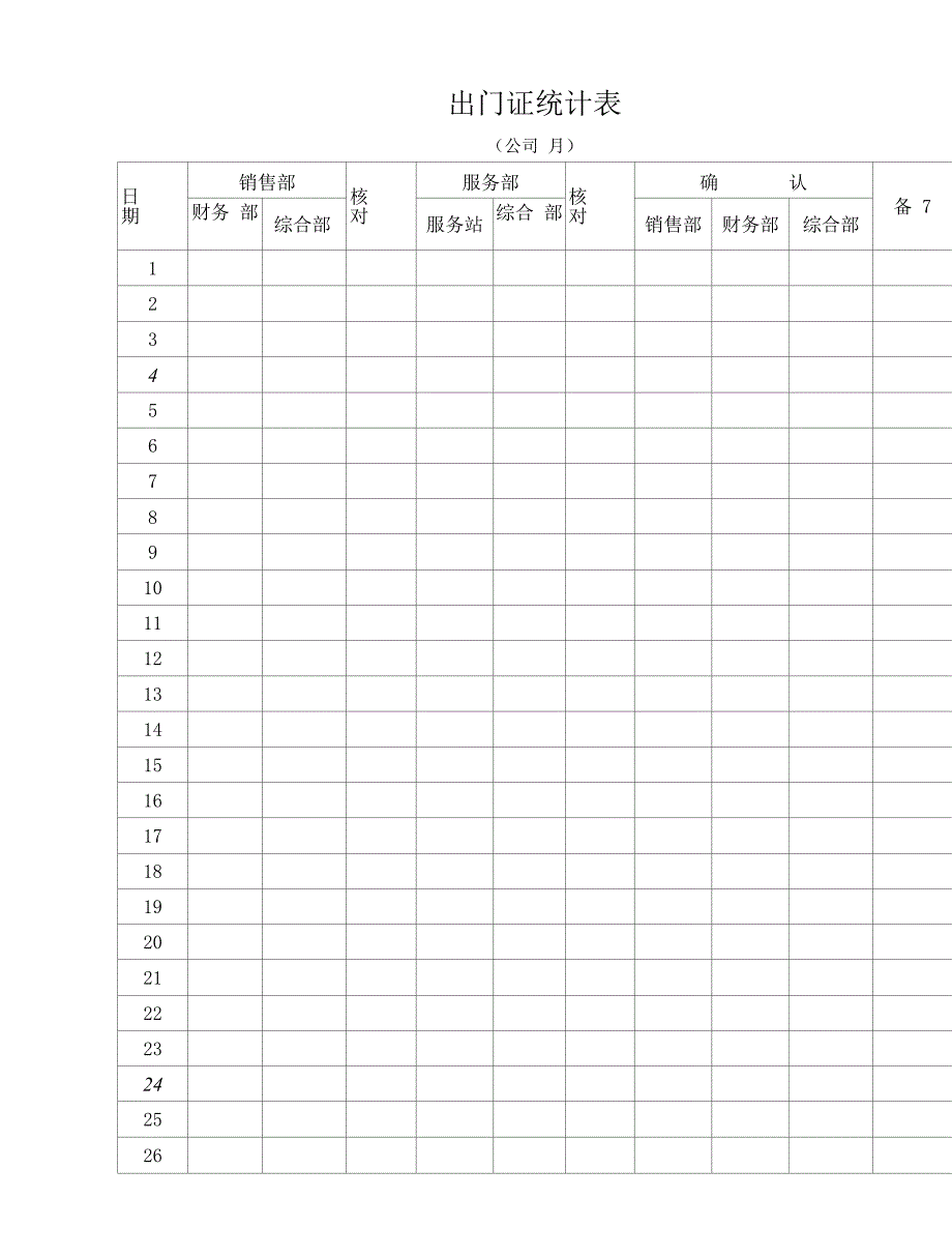 出门证统计表_第1页