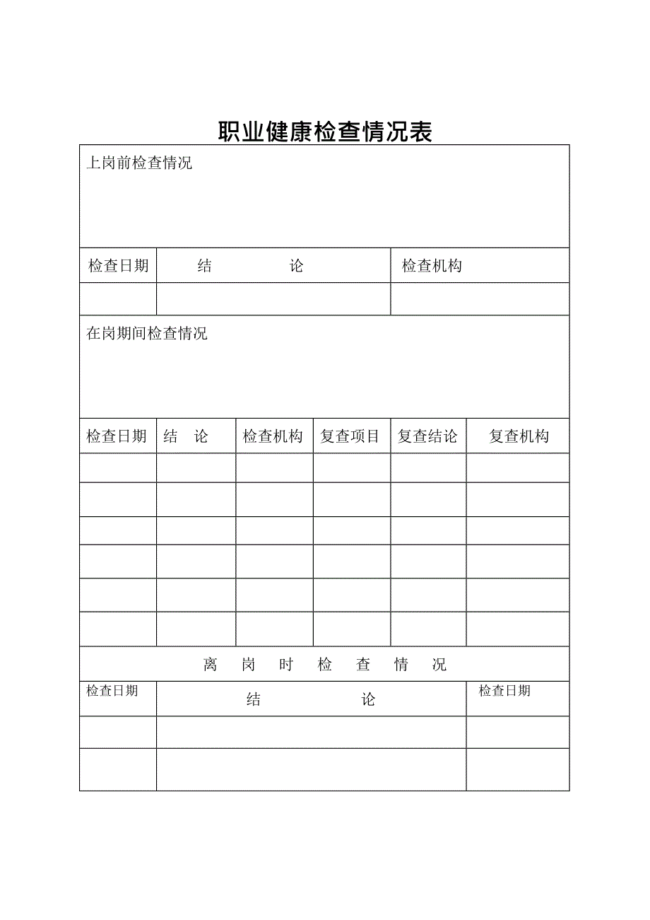 放射工作人员职业健康监护档案表(最新整理)_第3页