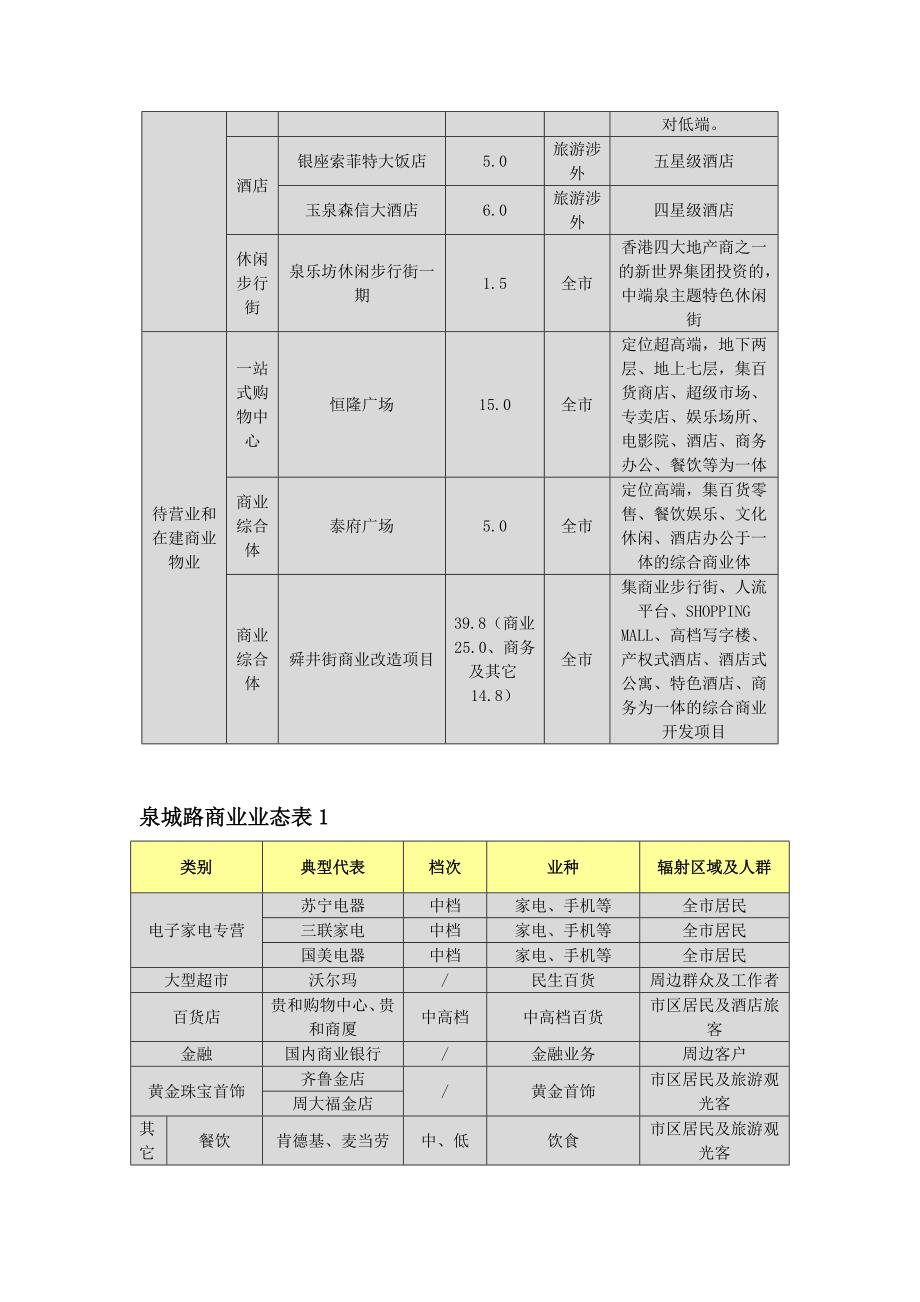 泉城路商圈调研汇总_第4页