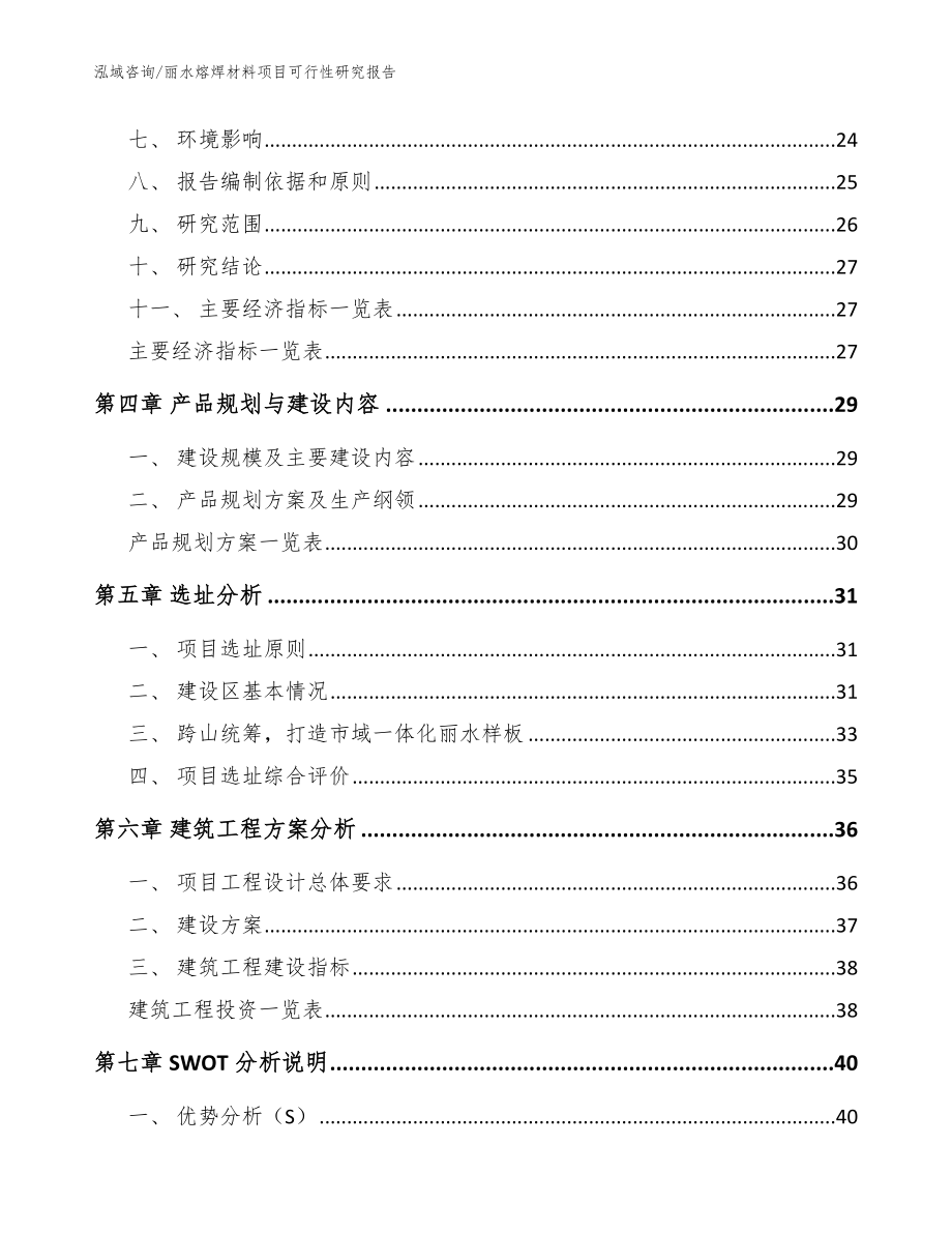 丽水熔焊材料项目可行性研究报告_范文模板_第2页