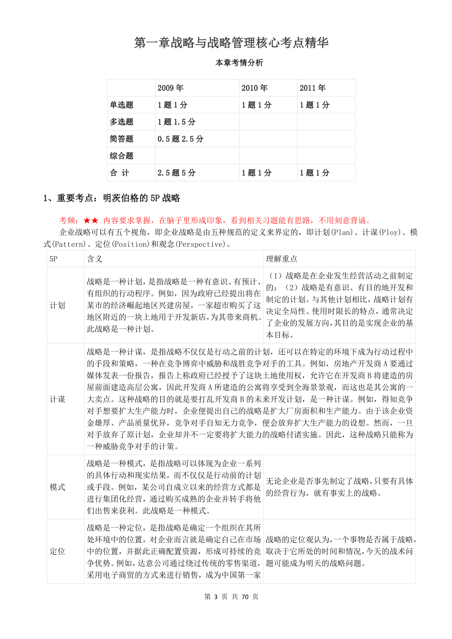 注会公司战略核心考点精华_第3页