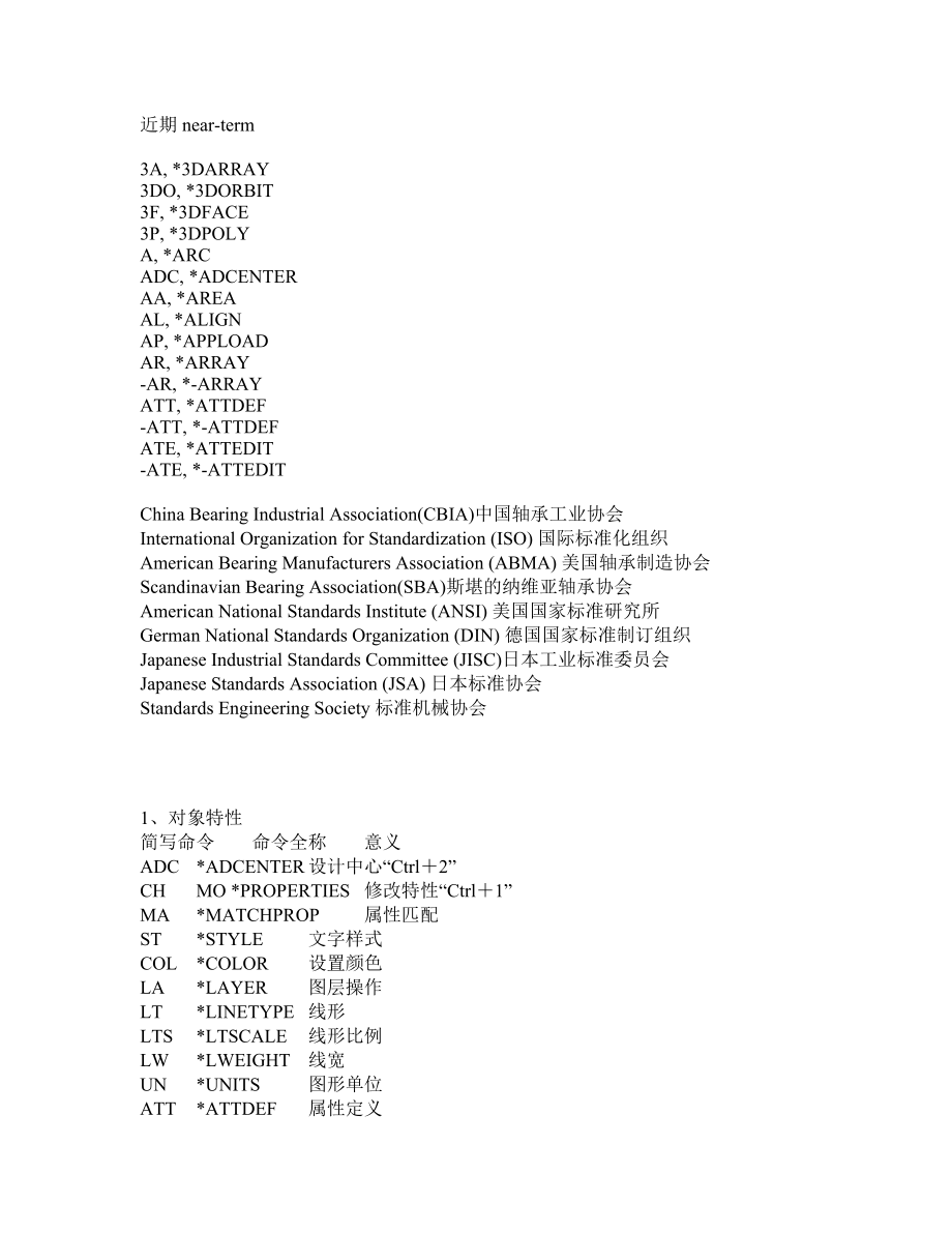 AutoCAD制图专用语翻译_第1页