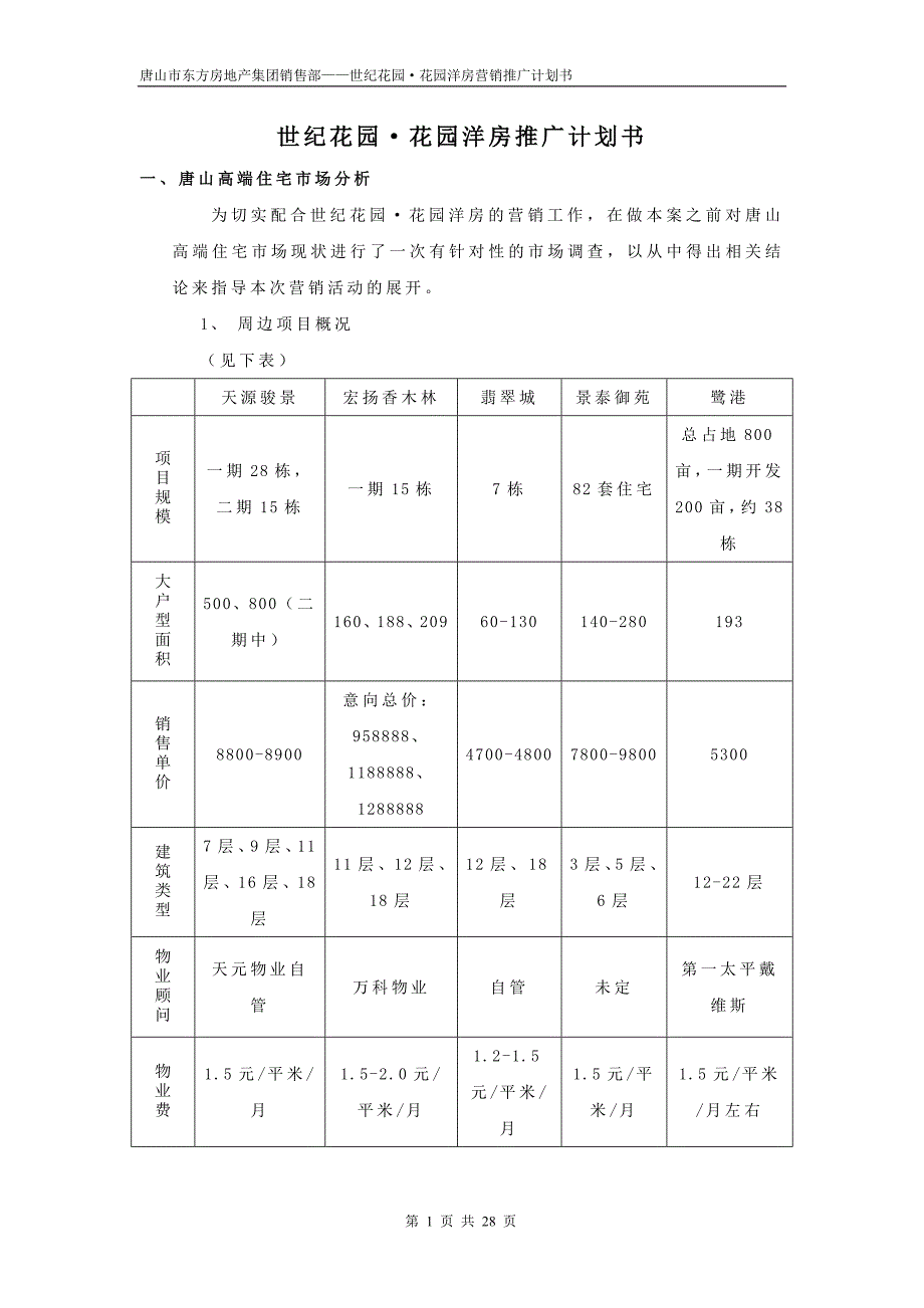 花园洋房营销推广方案_第1页