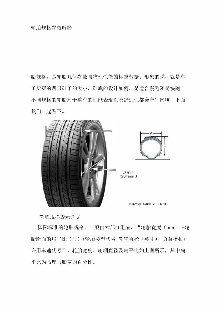 轮胎规格全参数解释_第1页