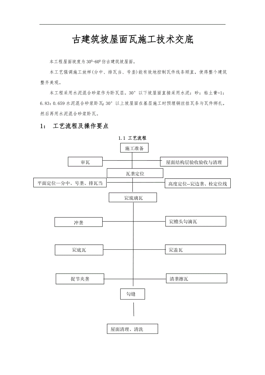 古建筑琉璃瓦坡屋面施工工法_第1页