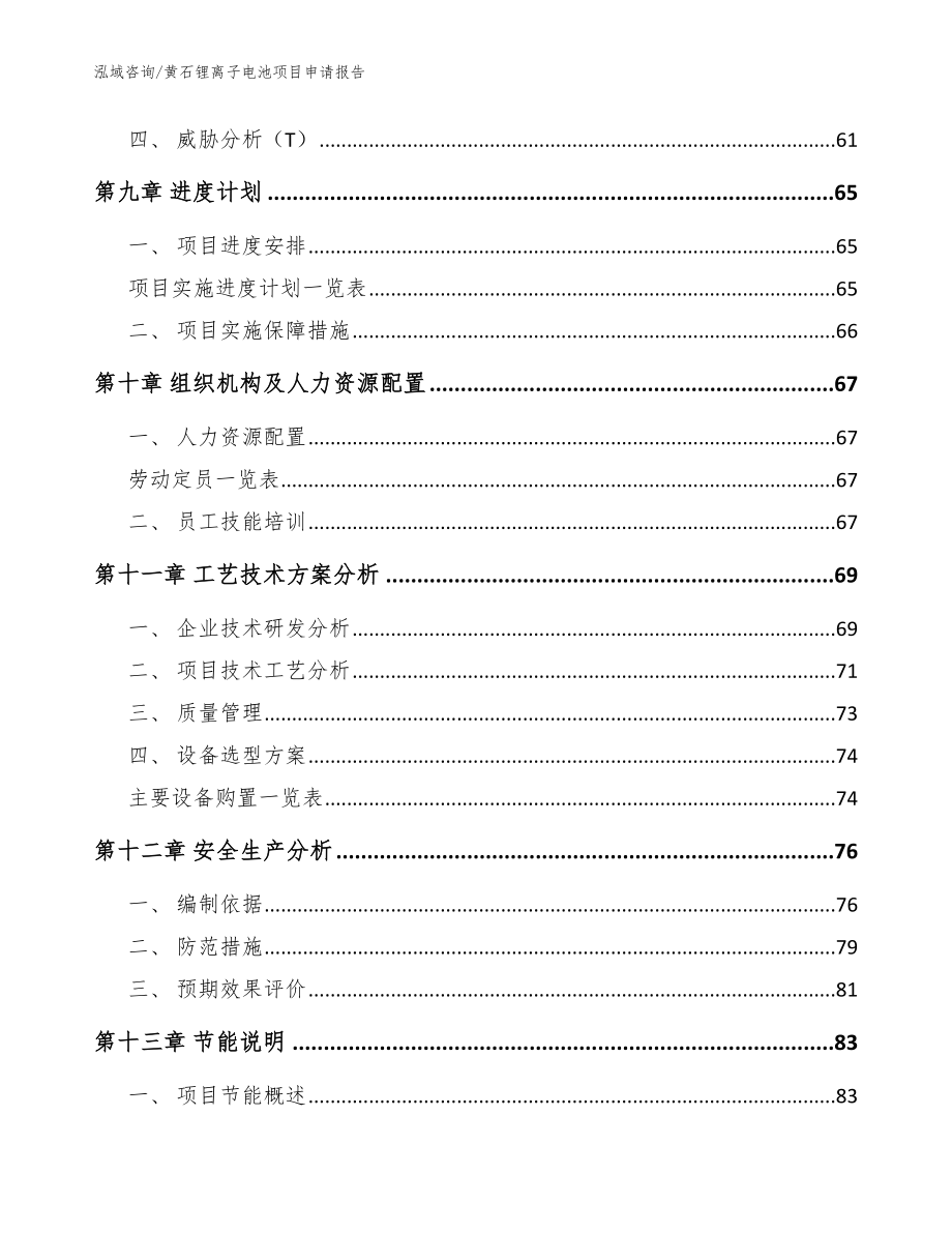 黄石锂离子电池项目申请报告_范文模板_第3页