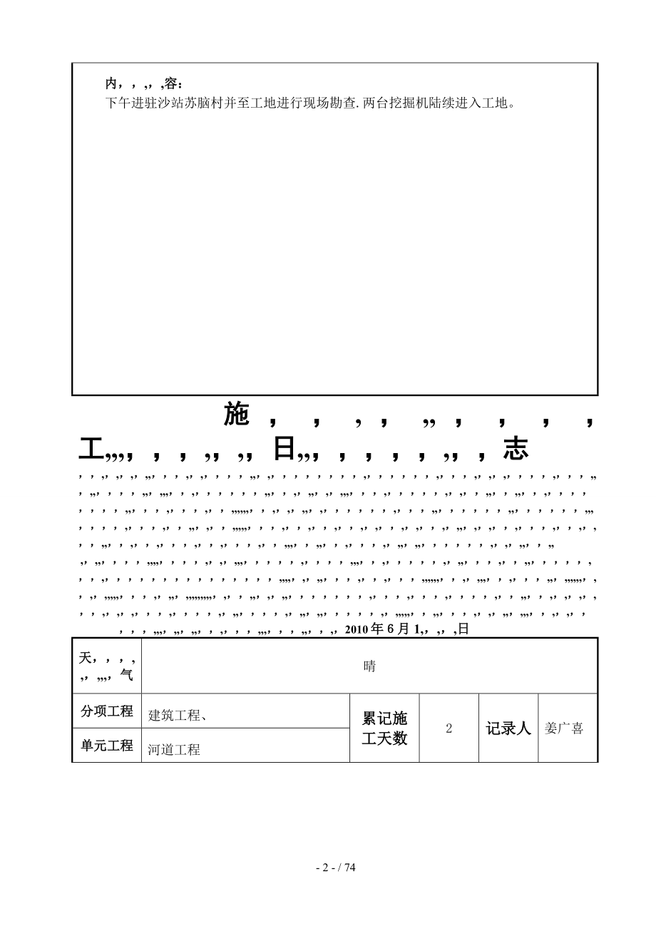 [最新]施工日记(小清河治理工程清淤部分)_第2页